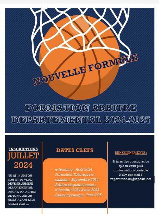 Formation arbitre départemental 2024-2025