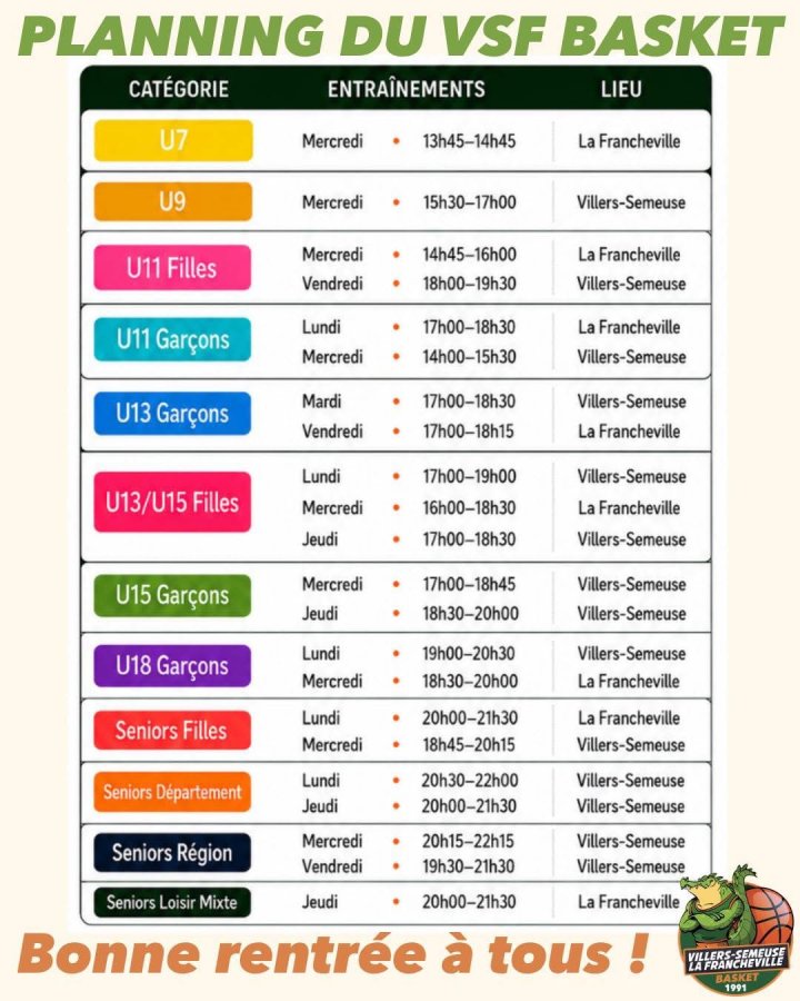 🏀 C’est la reprise au VSF Basket — la saison 2026-2027 est lancée !