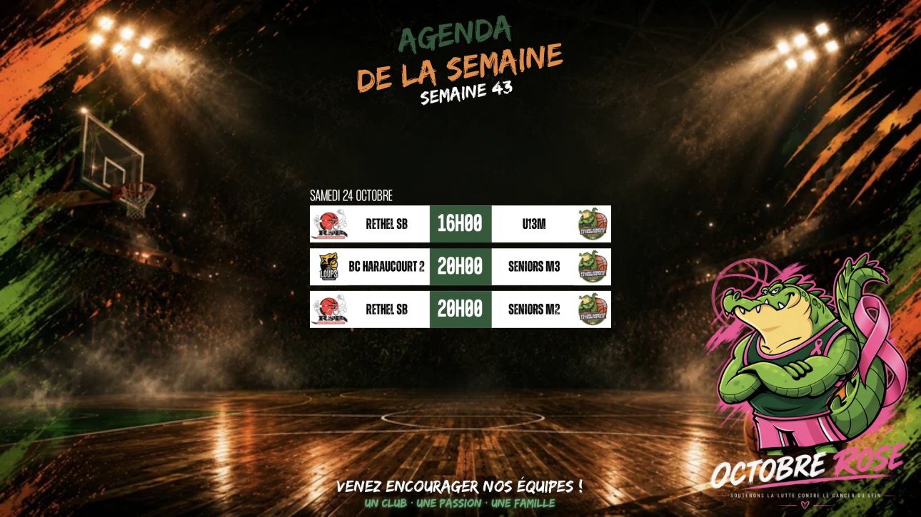 🐊 Semaine 43 — Triple déplacement au programme pour les Crocos !