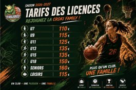 Tarifs 2026-2027